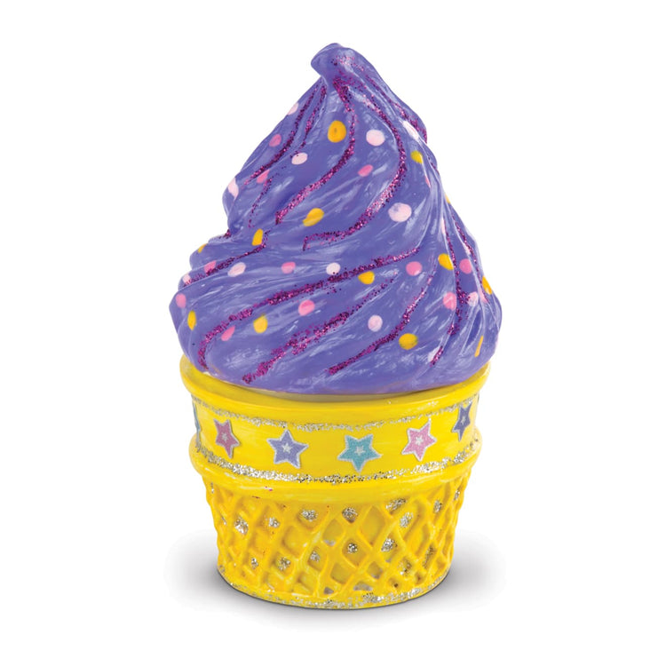 The front of the box for the Melissa & Doug Sweet Keepsakes Craft Kit: 2 Decorate-Your-Own Treasure Boxes and a Cake Bank